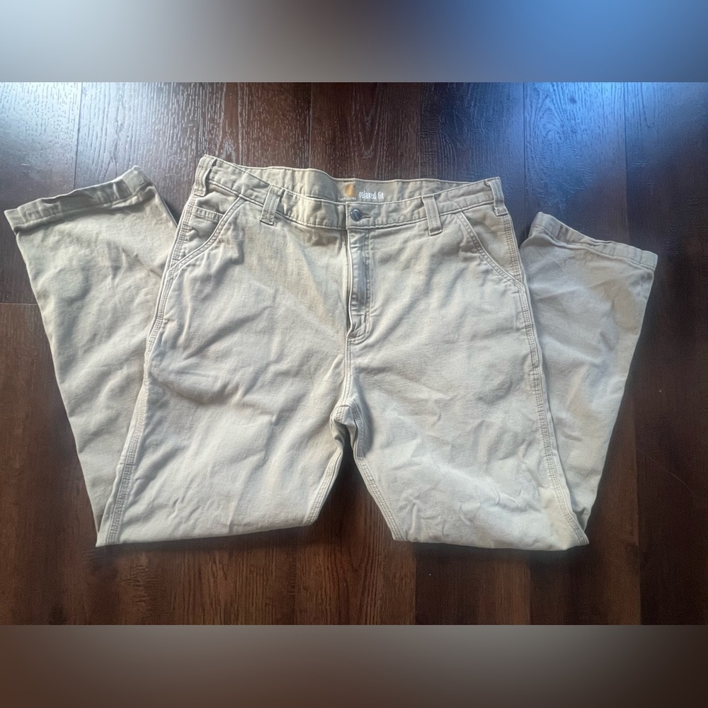 Carhartt Relaxed Fit Pants Mens 40x34 rugged canvas work utility